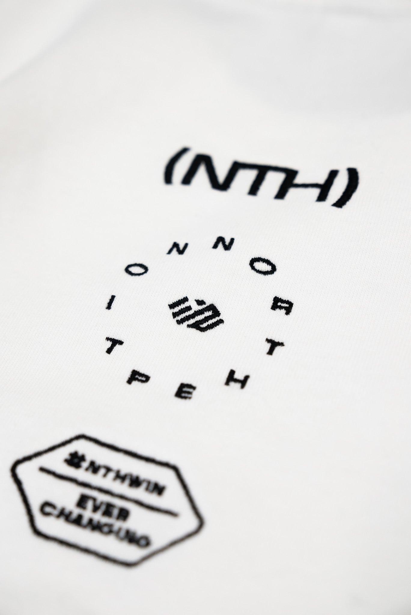 Original embroidery T-Shirt(White/Black)