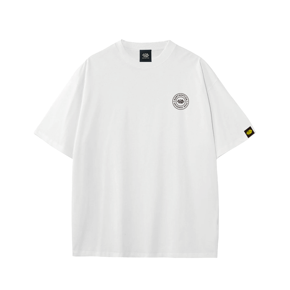 Circle logo embroidery T-Shirt (White/Black)