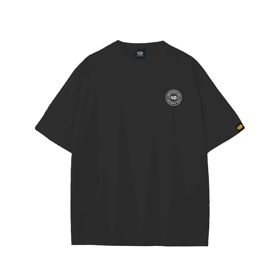 Circle logo embroidery T-Shirt (White/Black)