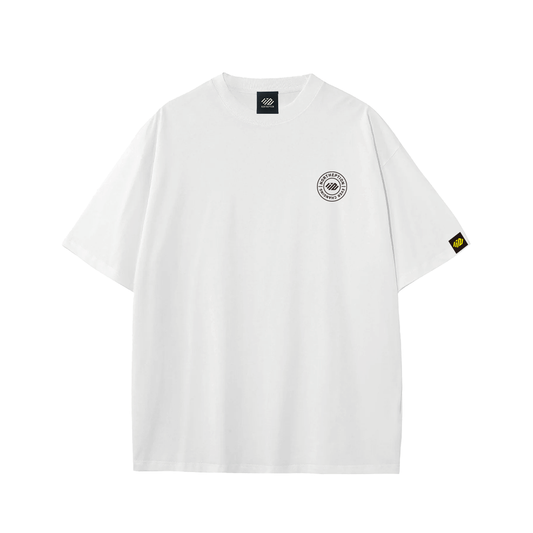 Circle logo embroidery  T-Shirt (White/Black)